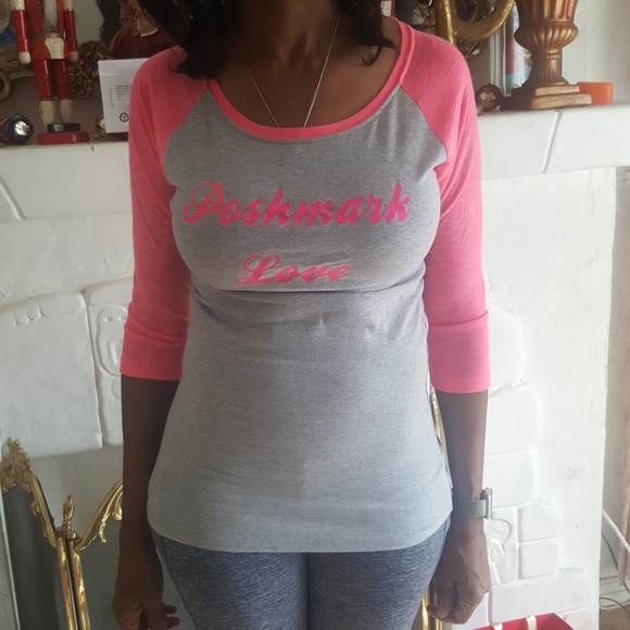 Poshmark Love 3/4 Sleeve Custom Tee - Picture 2 of 5